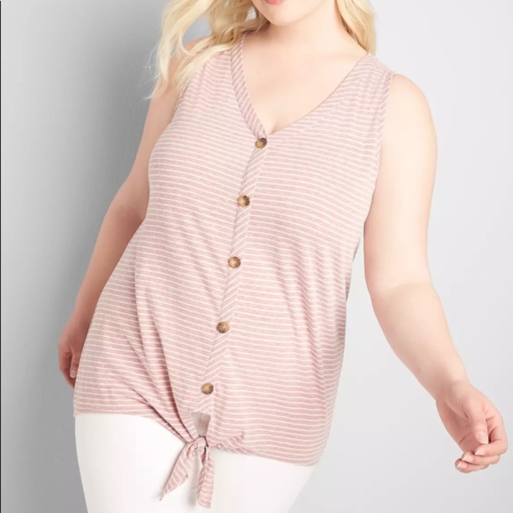Lane Bryant Tire Front Top - pink - size 18/20
